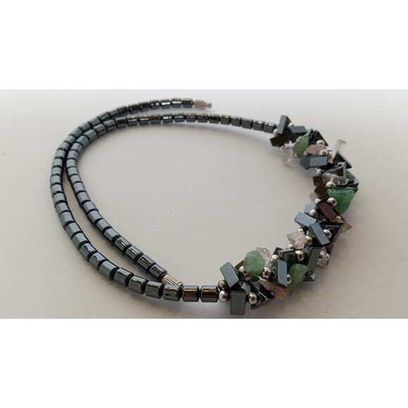 Hematite & Natural Stones/Seeds Lot of 3 Ladies Necklaces 16 in - Picture 5 of 10